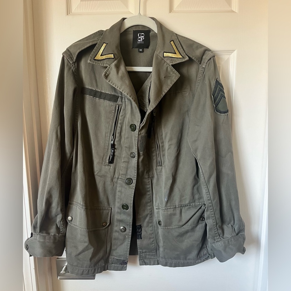 Barneys New York COOP Olive Green Military Utility Jacket Size M